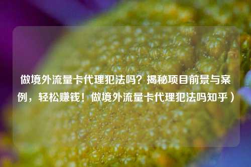 做境外流量卡代理犯法吗？揭秘项目前景与案例，轻松赚钱！做境外流量卡代理犯法吗知乎）