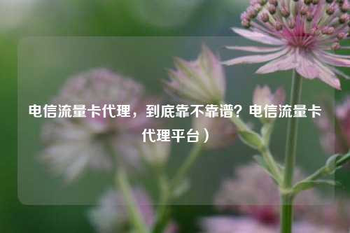电信流量卡代理，到底靠不靠谱？电信流量卡代理平台）