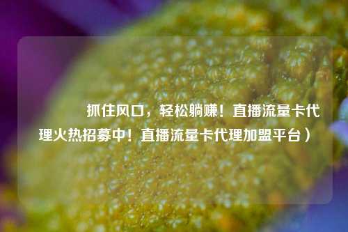 🚀抓住风口，轻松躺赚！直播流量卡代理火热招募中！直播流量卡代理加盟平台）
