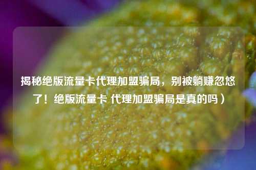 揭秘绝版流量卡代理加盟骗局，别被躺赚忽悠了！绝版流量卡 代理加盟骗局是真的吗）