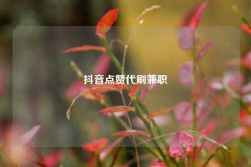 抖音点赞代刷兼职